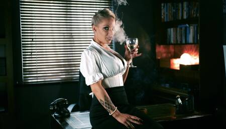 Secretary Slow Motion Smoking