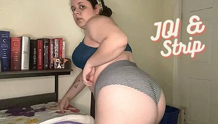 Annoyed Girlfriend Striptease and JOI