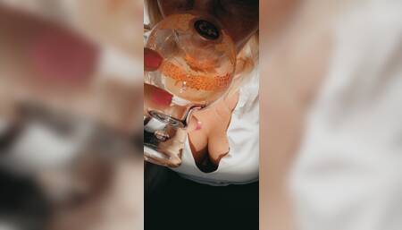 Playing with my milf tits