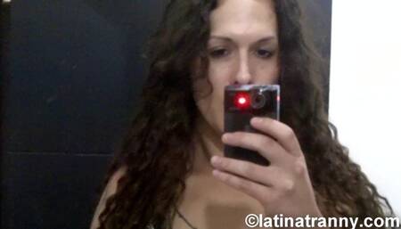 Nikki Montero transgender silly tramp wanking her cock very hard