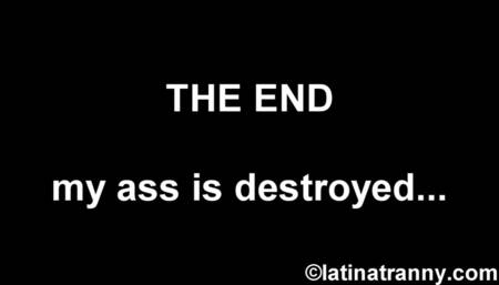 trans Nikki Montero hardcore toy dildo insertions destroying her asshole