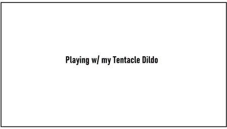 Playing with my Glass Fantasy Dildo