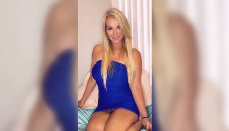 JOI in Sexy Blue Dress