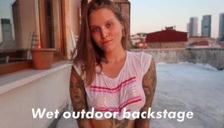 Wet outdoor backstage