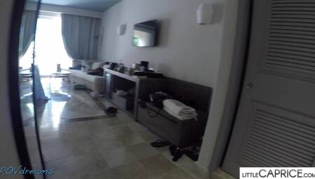 Housekeeper caught me Masturbating in the shower and joined a Fuck