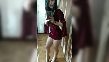 Nikki Montero and a big ass tranny play and masturbation and liquid cumshot