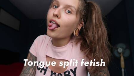 Tongue split and finger licking
