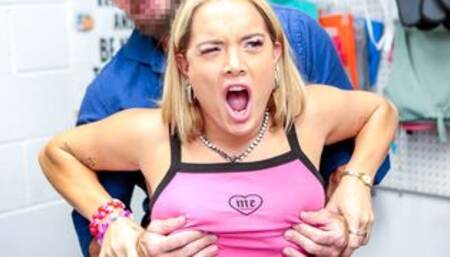 Rich BBW teen caught stealing clothing