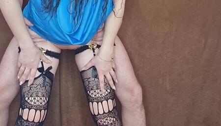 buddy punishes my wife with pussy creampie