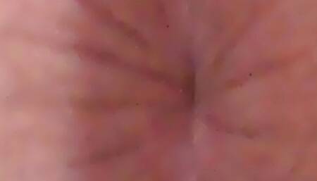 Extreme Closeup of Wet Buttcheeks and Tight Asshole