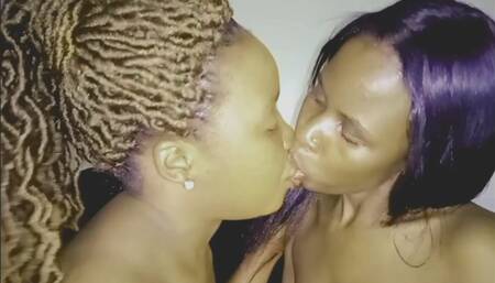 Pervert Ebony Lesbians Face Riding and Pissing