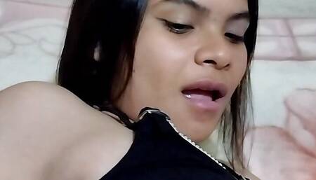 petite latina agatha sucks a dick and jerks off then gets fucked