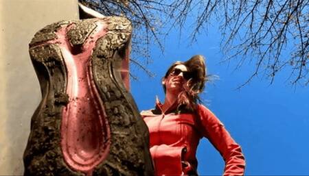 Trampling you and driving over you!