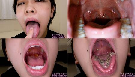Fuuka Nagano - Showing inside cute girl's mouth, chewing gummy candys, sucking fingers, licking and sucking human doll, and chewing dried sardines mout-150