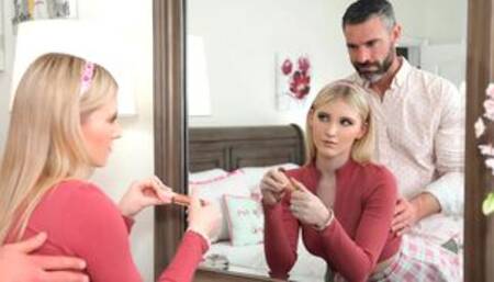 Perfect Blonde Melody Marks Seduces Busty Next-Door Neighbor Rachael Cavalli with Stepdad