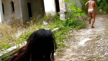 To fix her car she bends over and gets penetrated from