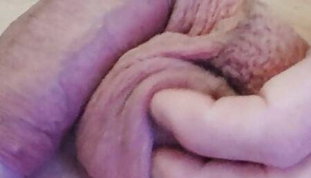 Solo teen touching dick and ass handjob