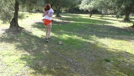 Any Twist - Hooters Girl Predicament Bondage Walk Training with Bound Tits - Full Clip mp4 HD