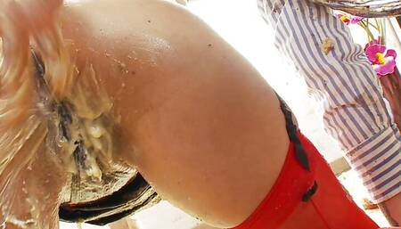 Lesbian Sluts Enjoys Crazy Food Fetish And Toying