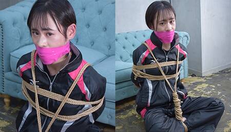 CDNY2 Cute Japanese CD Nanami Bound and Gagged in Windbreaker Part2 (HD)