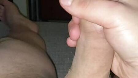 25 year old chubby Bi guy wanks and fingers himself with soft moans