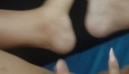Pov fingering my unshaven pussy