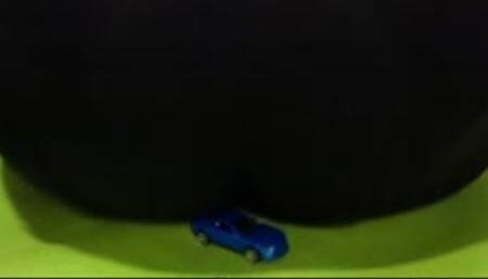 Tiny blue Car in Trouble