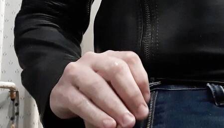 Jerking in New leather jacket