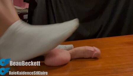 Day 16 Ballbusting with grey socks Ballstomping XoieKaidence and Beau beckett