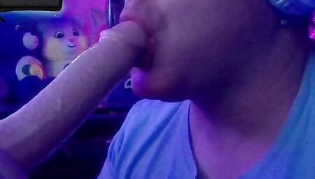 Stacey's blow job and deep throat training