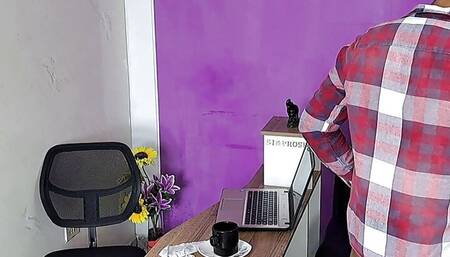 Marie wants permission and knows how to convince me. Part 2. A good fuck in the office while no one else is there