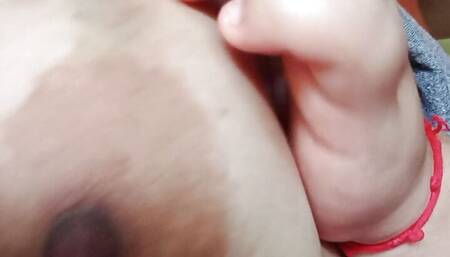 Making a video for my boyfriend showing him my huge breasts