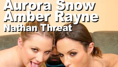 Aurora Snow & Amber Rayne & Nathan Threat BGG suck snowball.