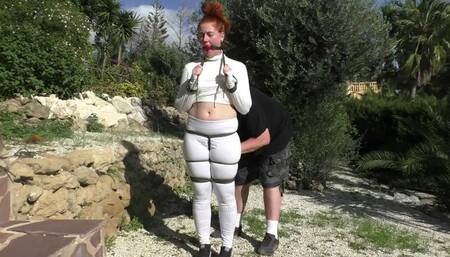 Christmas Special - Any Twist - Cruel Predicament Bondage Walk in a Public Park - Part 1 wmv HD