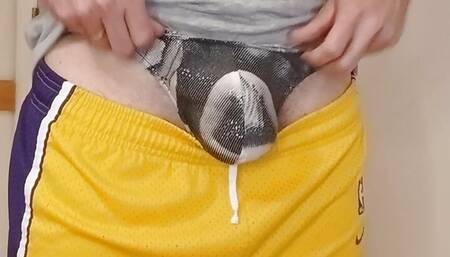 Bulging, oiling up my cock and cumming on the web cam