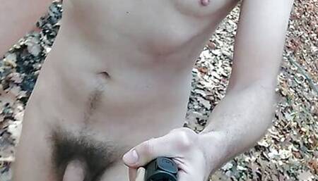 Naked stroll in the park