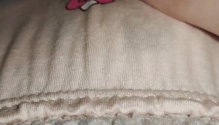 Humping cute diaper with panties cum in diaper