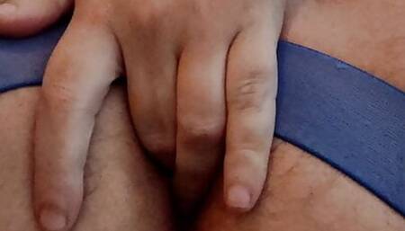 Submissive slut fingering his whore buthole.