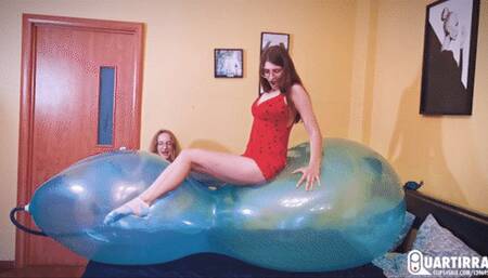 Q821 Mariette and Cosette do hot pump'n'rides of two huge RX lloDs - 480p