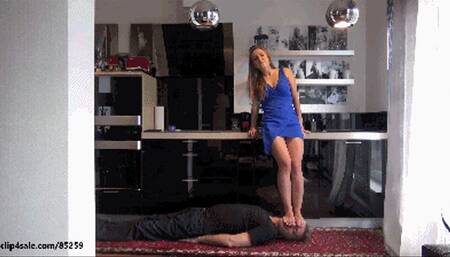 JAYLA - You are a worm under my feet - Trampling, foot domination, foot gagging, face and throat standing