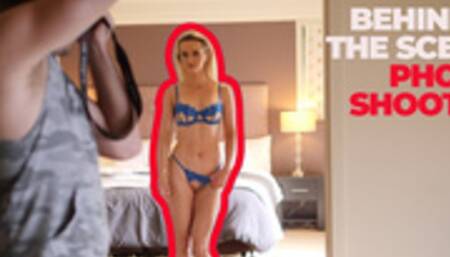 Behind the Scenes Amateur Model Photoshoot & POV Blowjob, Cowgirl