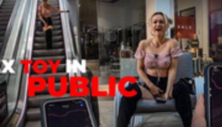 Remote Control Toy vibrator in Shopping Centre with Public Sex
