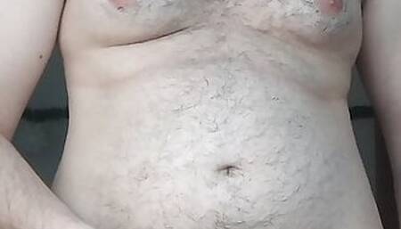 George the teddy bear milks his cock dry
