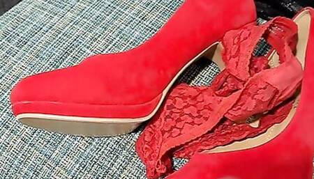 Shoe fetish wank over heels