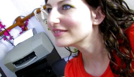 During a health examination, the busty brunette discovers