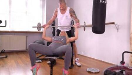 Sporty blonde MILF Tiffany Rousso fucks with her lovely coach