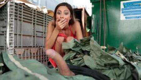 Elegant mademoiselle Jade Jantzen fucks with a very poor guy