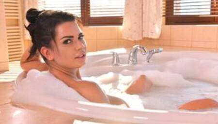 Glamorous white angel with big boobs Chloe likes big black cocks