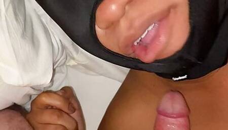 Masked Janie Sucks Jacks Cock