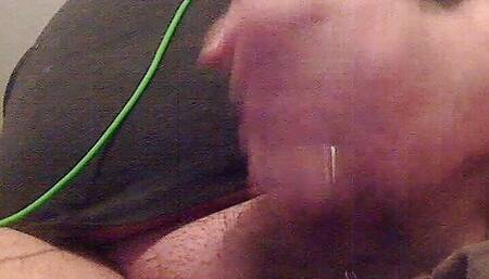 cum shot solo. had to hold it back a bit